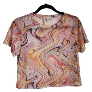 Gaze Psychedlic Sheer Crop Top